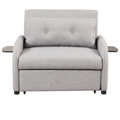 3-in-1 Pull-Out Sofa Sleeper with Collapsible Wing Table & USB Ports by Harper&Bright Designs