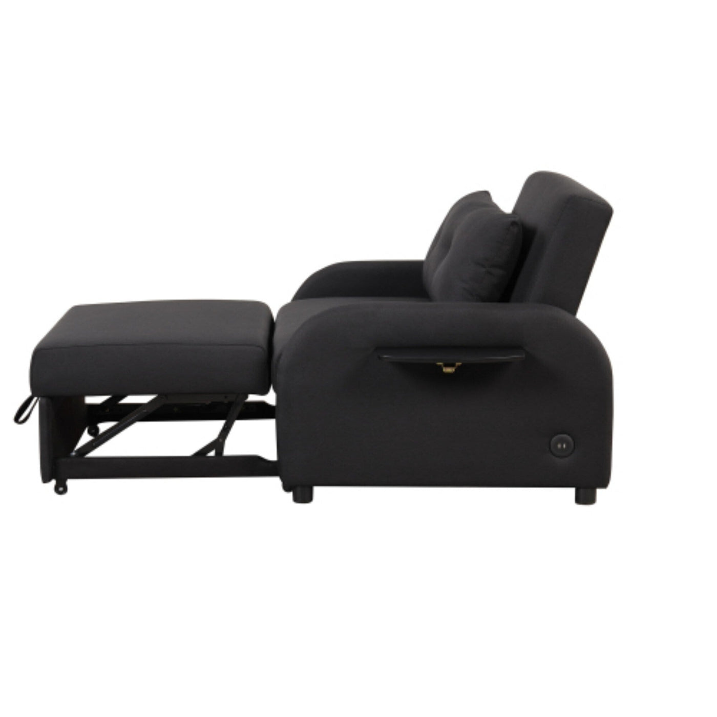 3-in-1 Pull-Out Sofa Sleeper with Collapsible Wing Table & USB Ports by Harper&Bright Designs