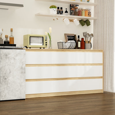 63W 9 Drawer Dresser Accent Dresser for Living Room Bedroom Chest