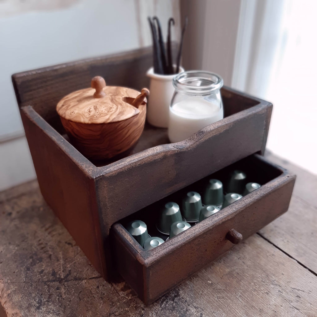 Wood Counter Cabinet with Drawer