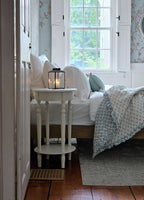 Block Print and Ruffles Double-Sided Throw Blanket