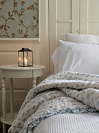 Block Print and Ruffles Double-Sided Throw Blanket