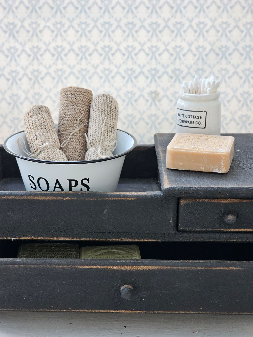 White Enamel Soap Bowl