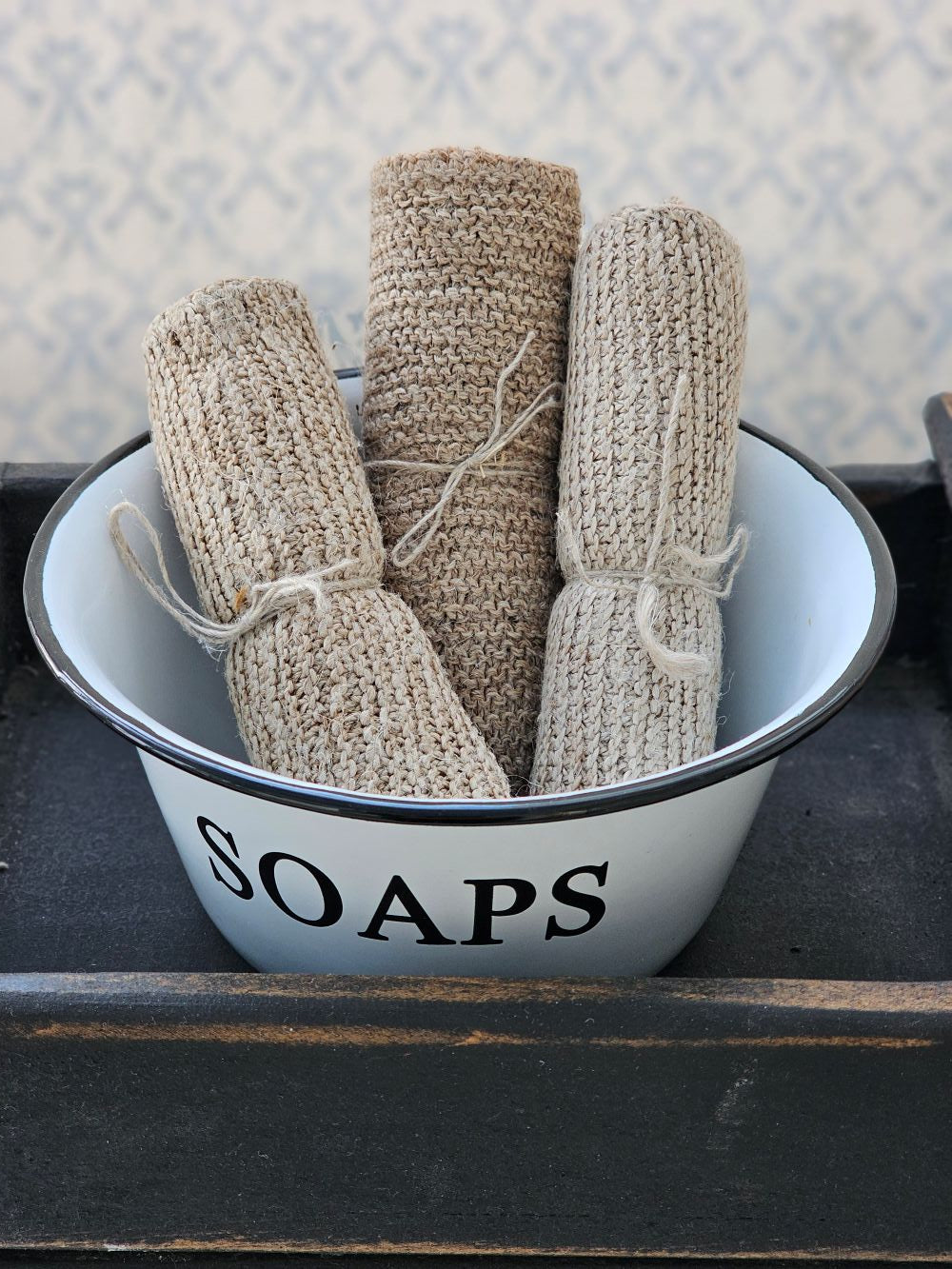 White Enamel Soap Bowl
