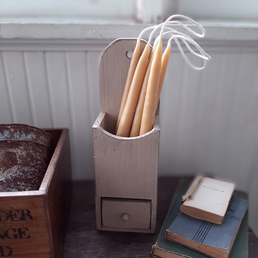 Wood Candle Box with Drawer