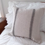 Black Stripe Grain Sack Pillow Case