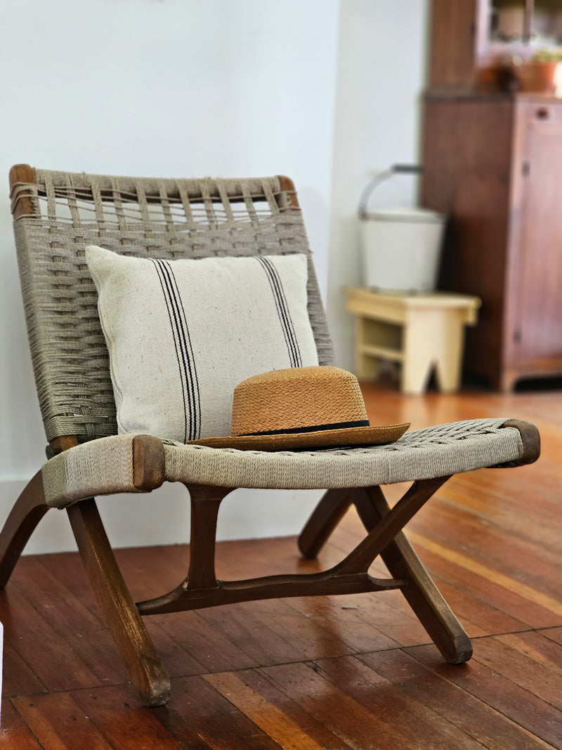 Black Stripe Grain Sack Pillow Case