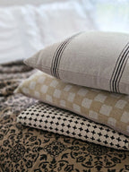 Black Stripe Grain Sack Pillow Case