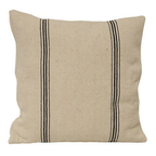 Black Stripe Grain Sack Pillow Case