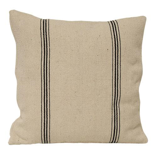 Black Stripe Grain Sack Pillow Case