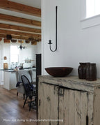 Blacksmith Long Iron Taper Candle Sconce