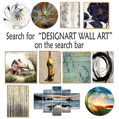 Blue Seashore with Distant Sunset - Seashore Canvas Wall Art