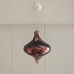 Bronze Glass Teardrop Ornament