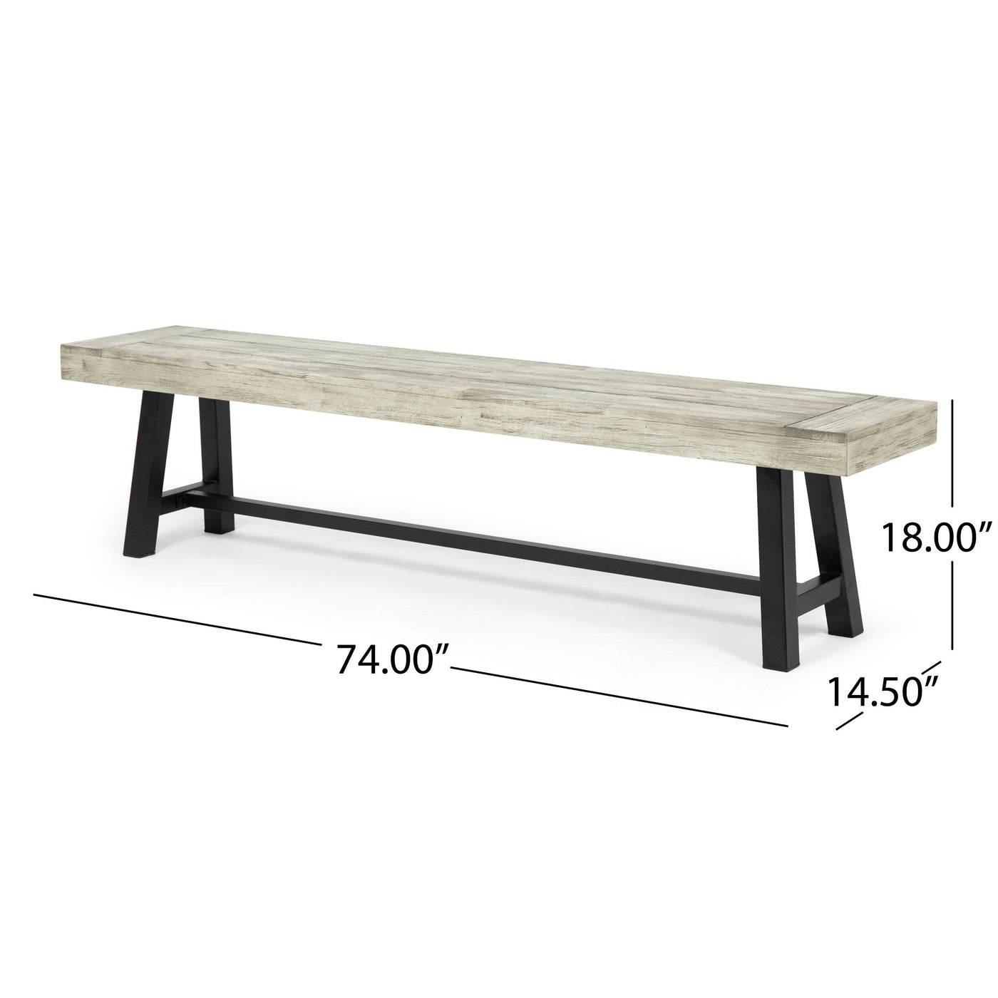 Carlisle Acacia Wood Outdoor Bench by Christopher Knight Home