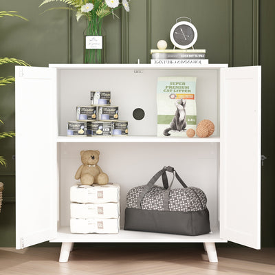 Cat Litter Box Enclosure Cat House Side Table Door Cabinet Bookcase