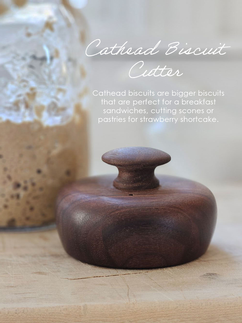 Cathead Biscuit Cutter in Black Walnut