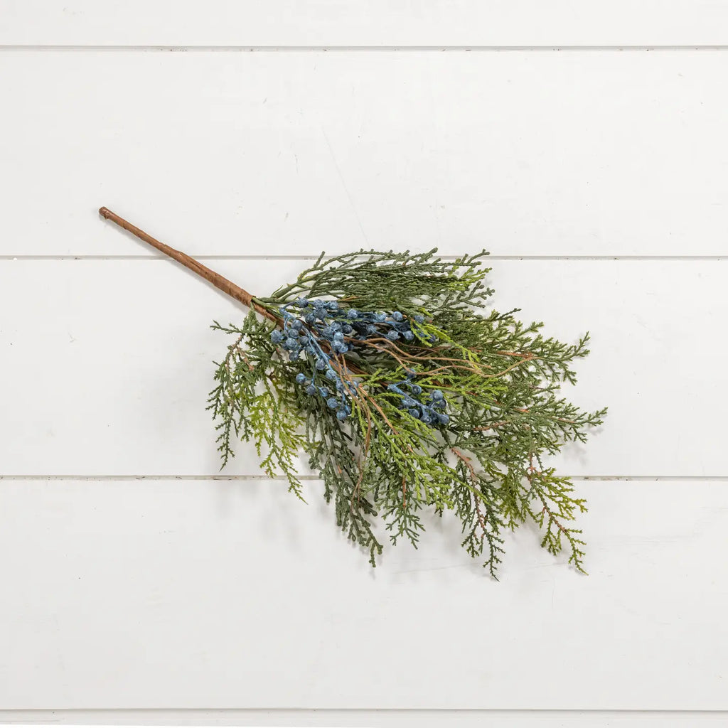 Cedar with Blue Berries Spray Pick