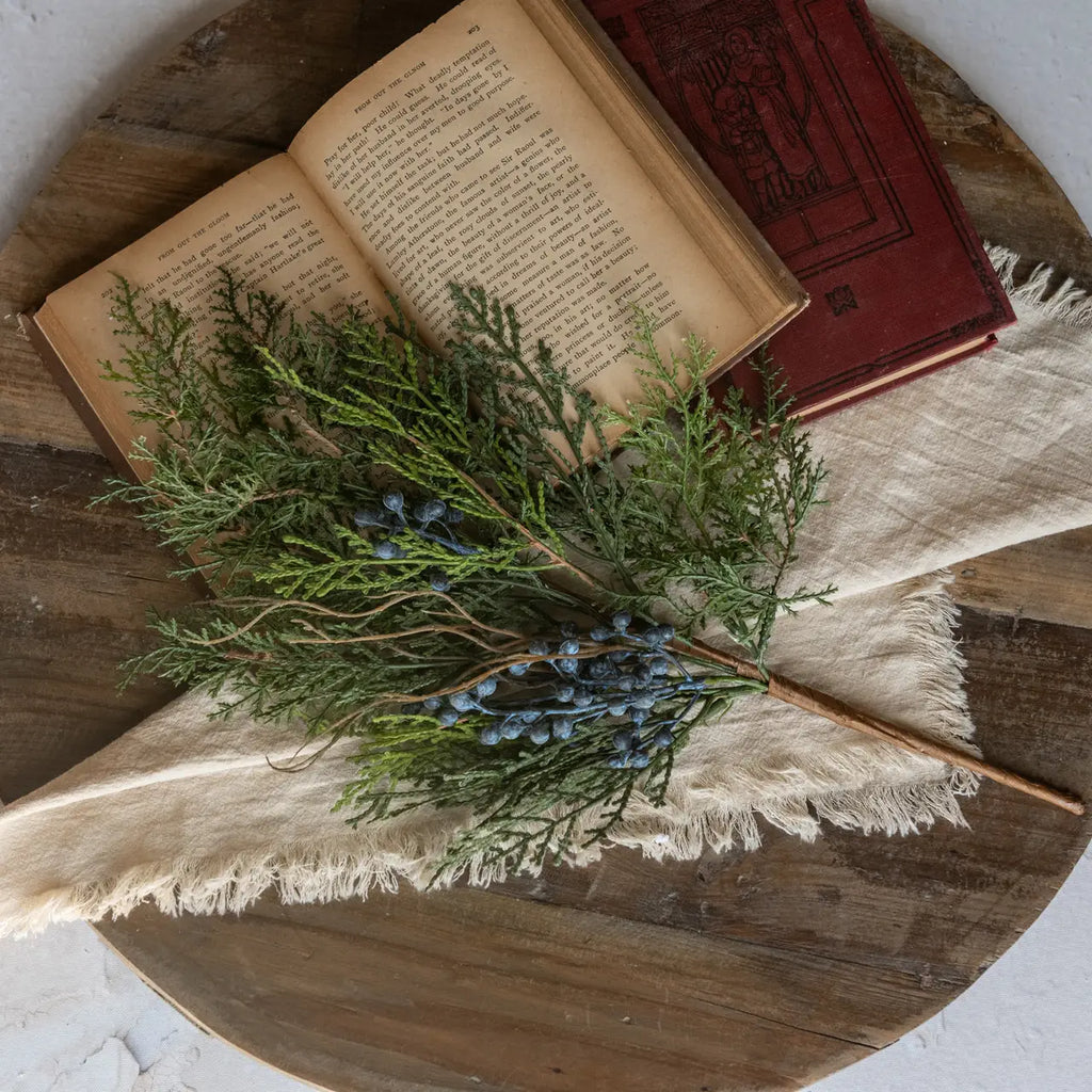 Cedar with Blue Berries Spray Pick