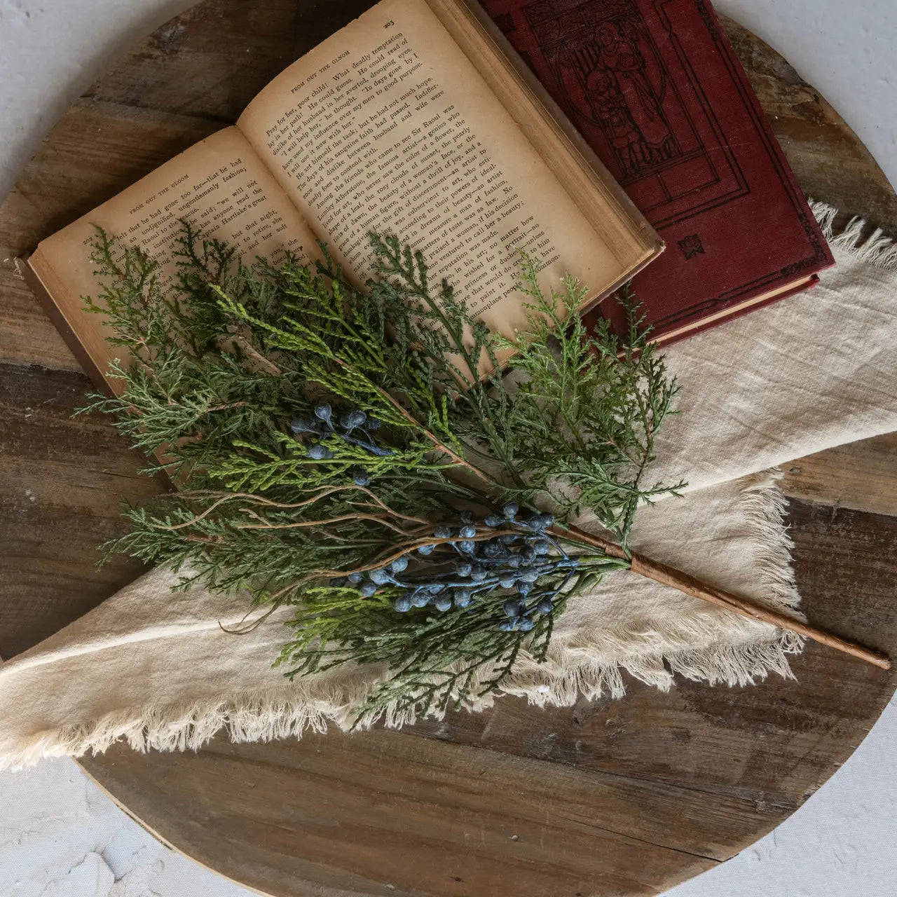 Cedar with Blue Berries Spray Pick