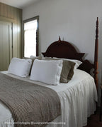 Charcoal Ticking Stripe Quilt