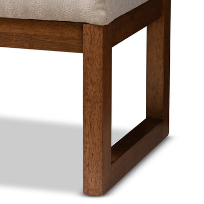 Contemporary Fabric Upholstered Bench by Baxton Studio