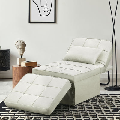 Convertible Sofa Bed Sleeper Sofa Chair Couch Folding Ottoman Recliner Chairs for Living Room