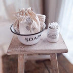 White Enamel Soap Bowl