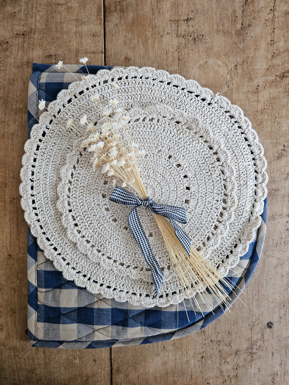 Crochet Doily Set of Two
