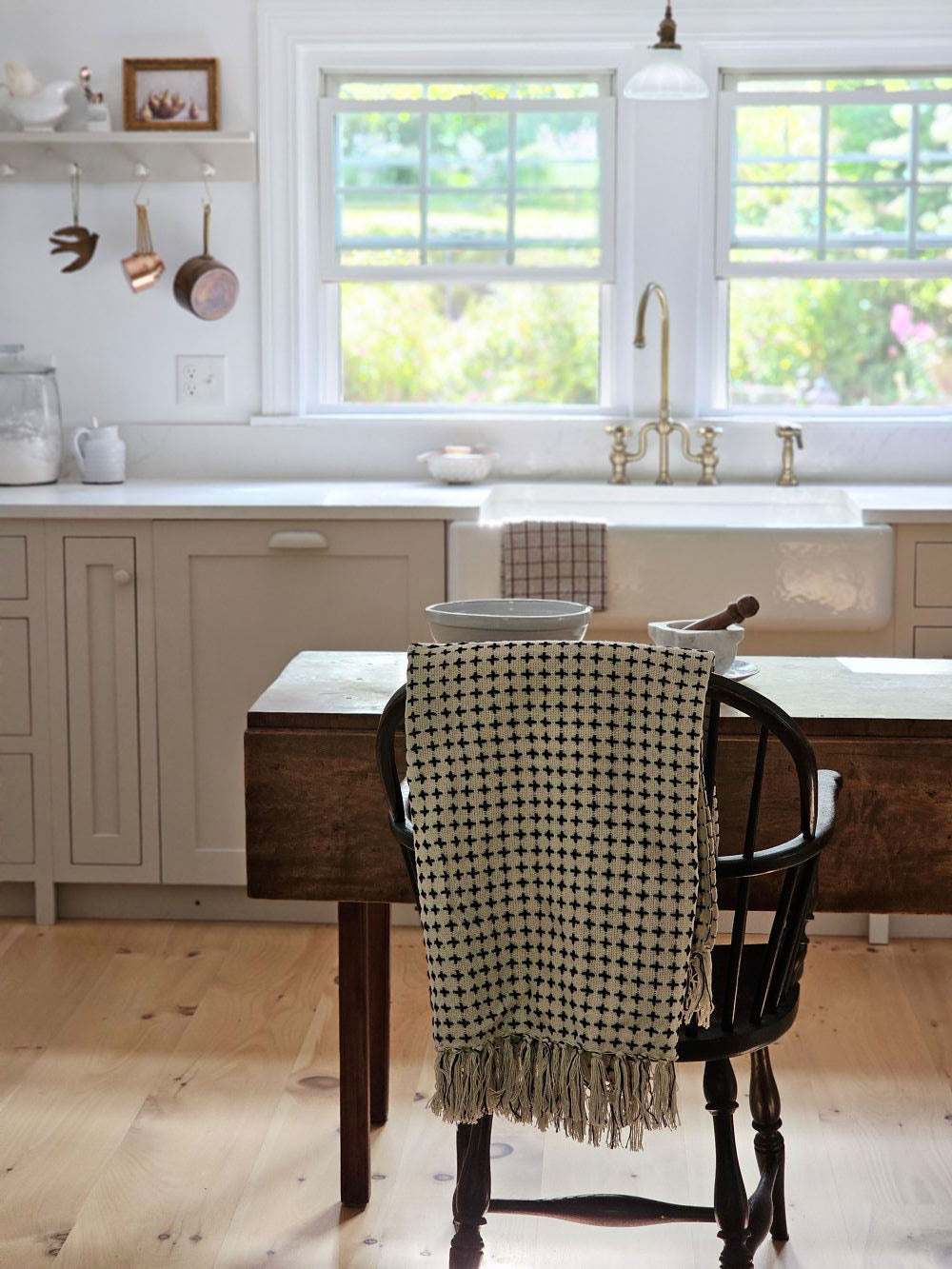 Cross Stitched Reversible Throw Blanket