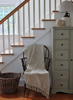 Cross Stitched Reversible Throw Blanket