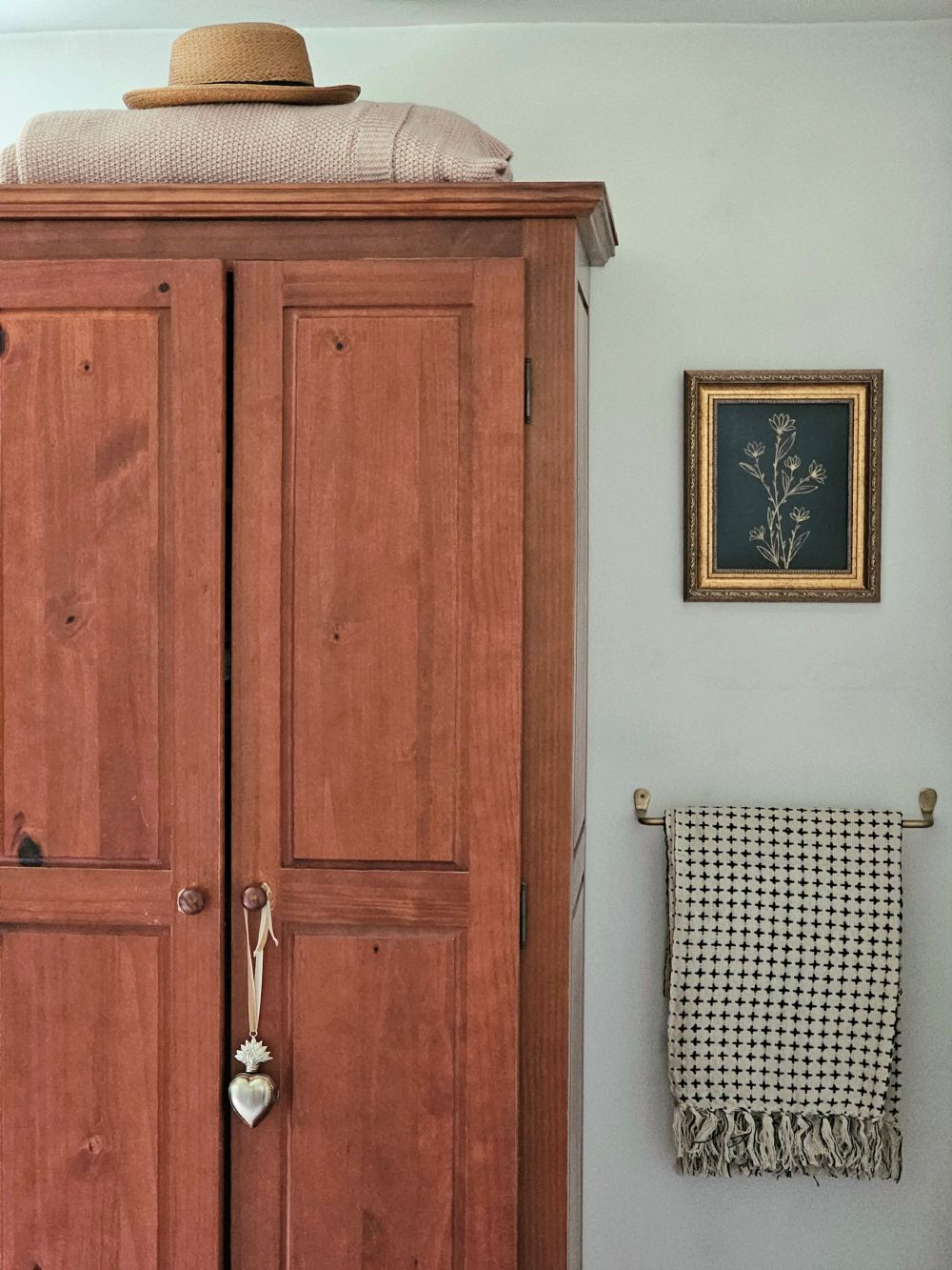 Cross Stitched Reversible Throw Blanket