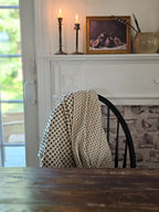 Cross Stitched Reversible Throw Blanket