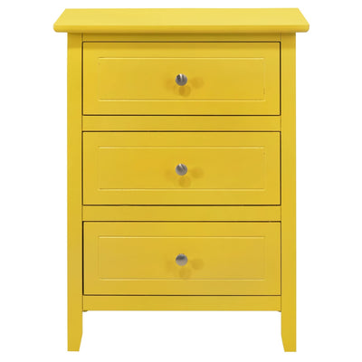 Daniel 3-drawer Transitional Wooden Nightstand