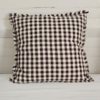 Dark Brown Gingham Pillow