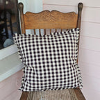 Dark Brown Gingham Pillow