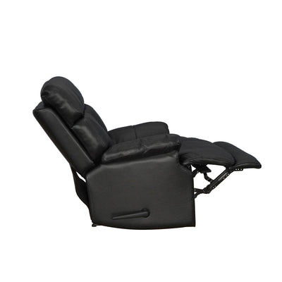 Davin Top Grain Leather Genuine leather Brown Extendable Footrest Manual Recliner