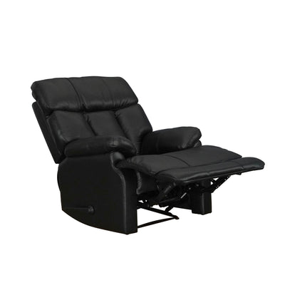 Davin Top Grain Leather Genuine leather Brown Extendable Footrest Manual Recliner