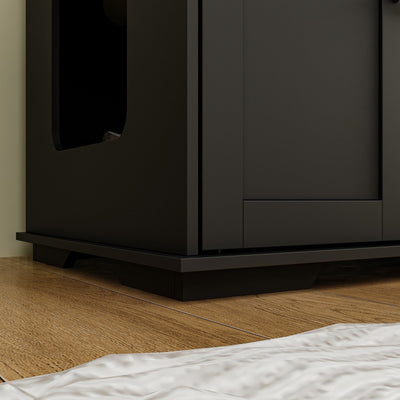 Double Pet Privacy Washroom Cat Litter Box Concealment Furniture