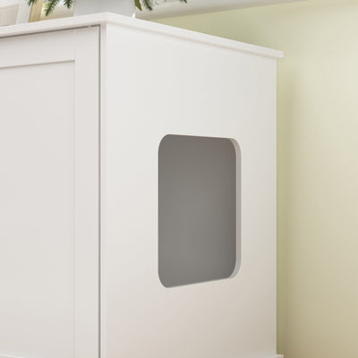 Double Pet Privacy Washroom Cat Litter Box Concealment Furniture