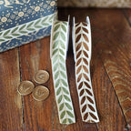 Embroidered Laurel Leaf Ribbon