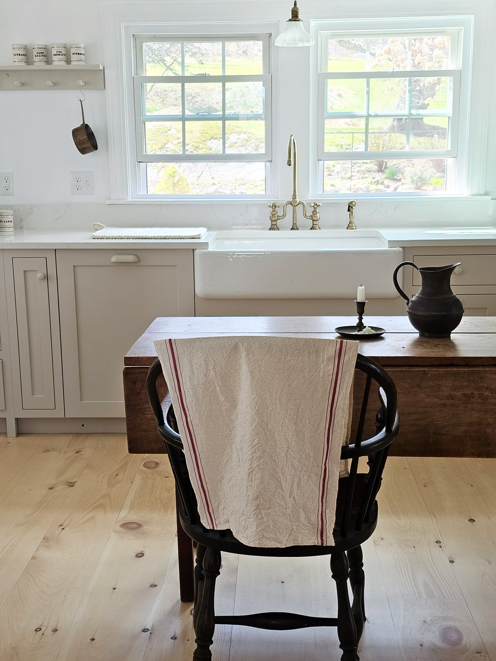 French Bistro Red Stripe Kitchen Towel