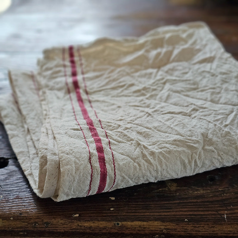French Bistro Red Stripe Kitchen Towel