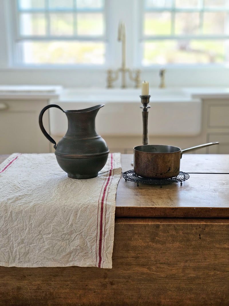 French Bistro Red Stripe Kitchen Towel