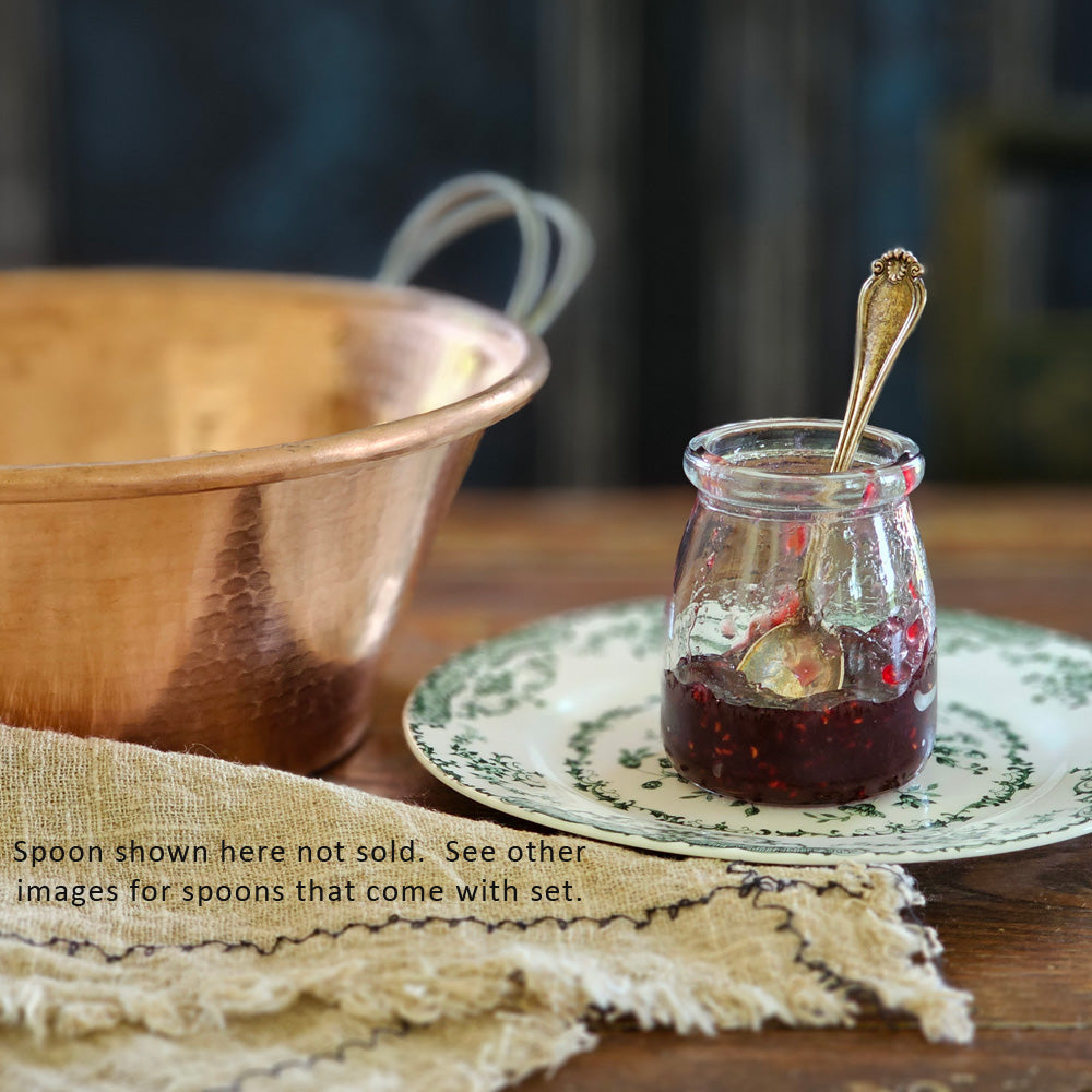 French Style Yogurt Jars and Demitasse Spoon Set
