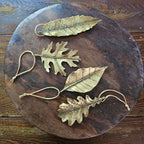Golden Leaves Ornament Set
