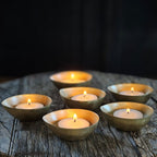 Gold Tea Light Candle Bowl, Set of Six