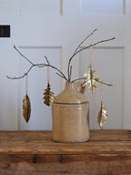 Golden Leaves Ornament Set