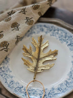 Golden Leaves Ornament Set