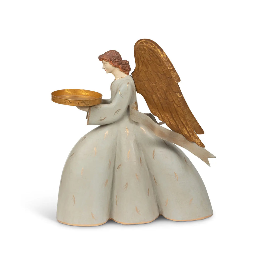 Gold Wing Angel Candle Holder