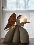 Gold Wing Angel Candle Holder